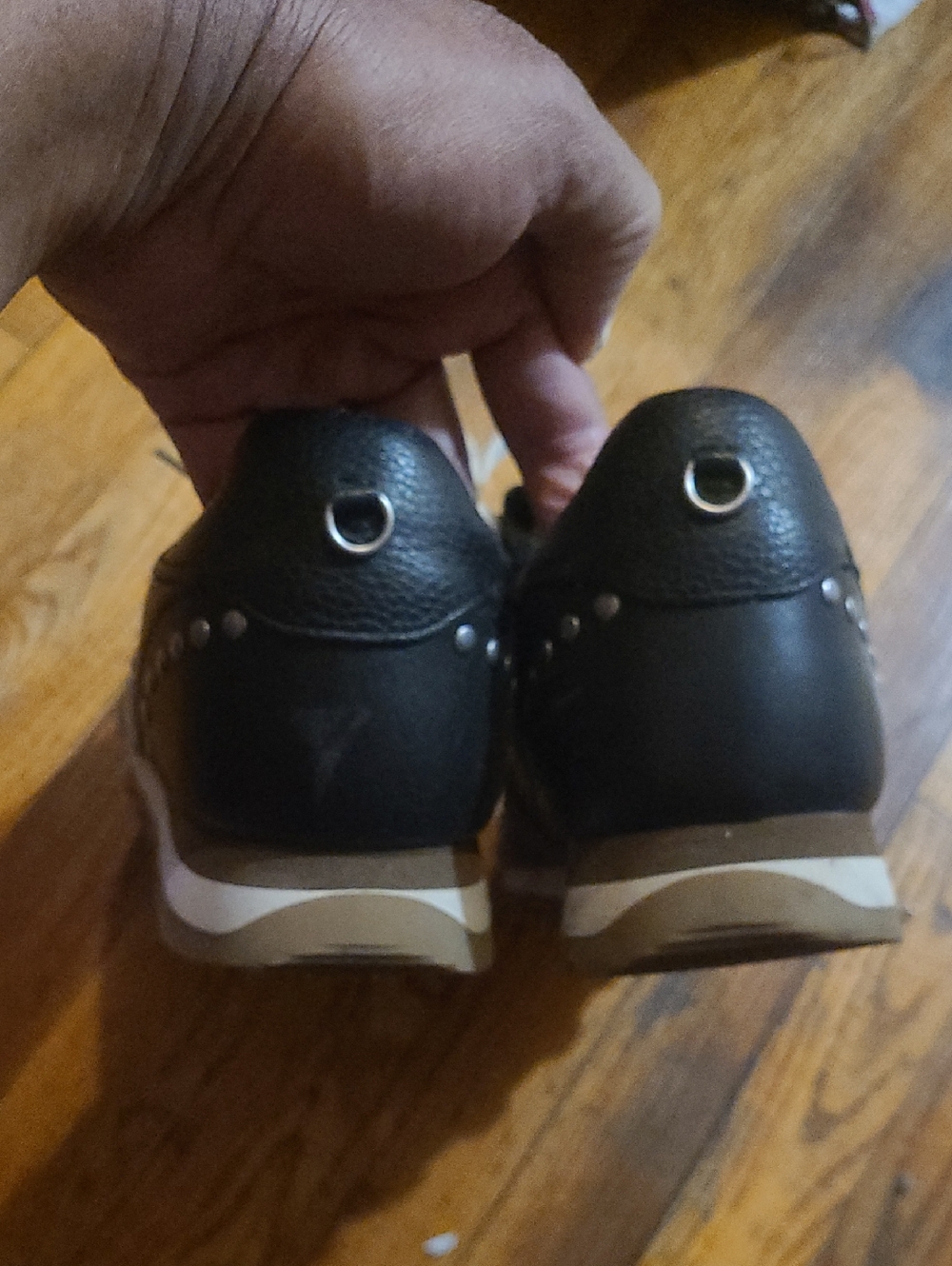 COACH Men's Olive Green and Black Leather-Trim Sneakers with White Laces - Picture 5 of 8